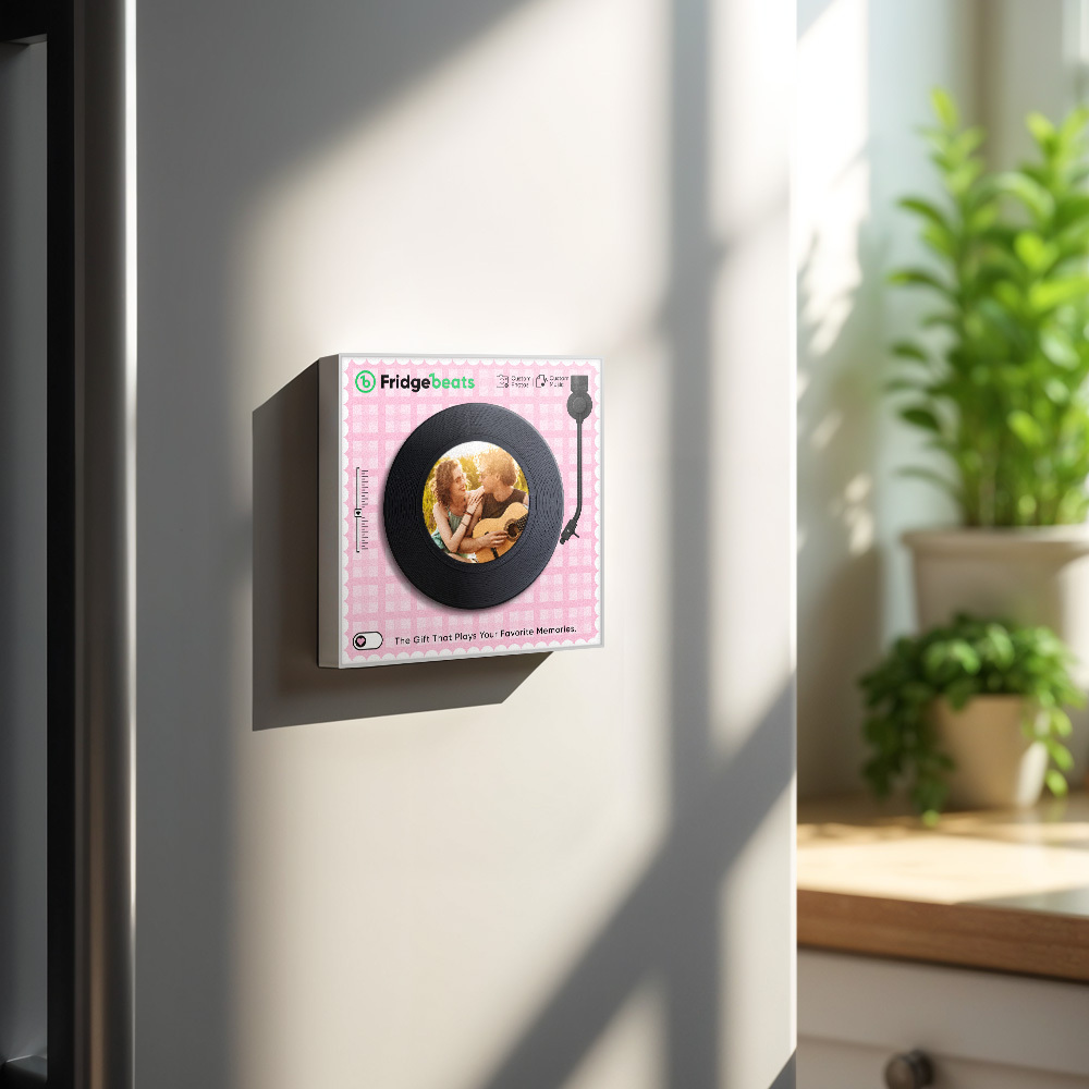 Custom Music & Photo Fridge Magnet Can Customize 1-6 Vinyl and Songs - MyPhotoSocksAu