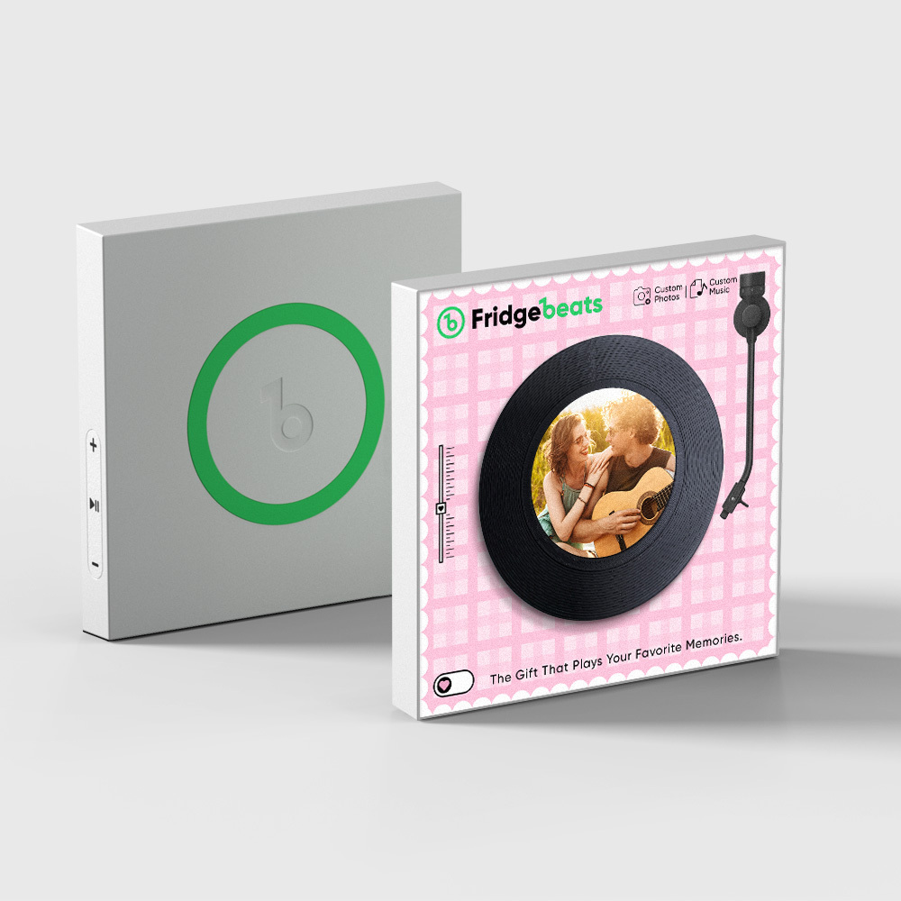 Custom Music & Photo Fridge Magnet Can Customize 1-6 Vinyl and Songs - MyPhotoSocksAu