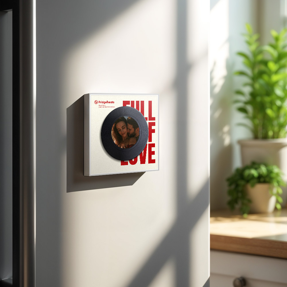 Custom Music & Photo Fridge Magnet Can Customize 1-6 Vinyl and Songs - MyPhotoSocksAu