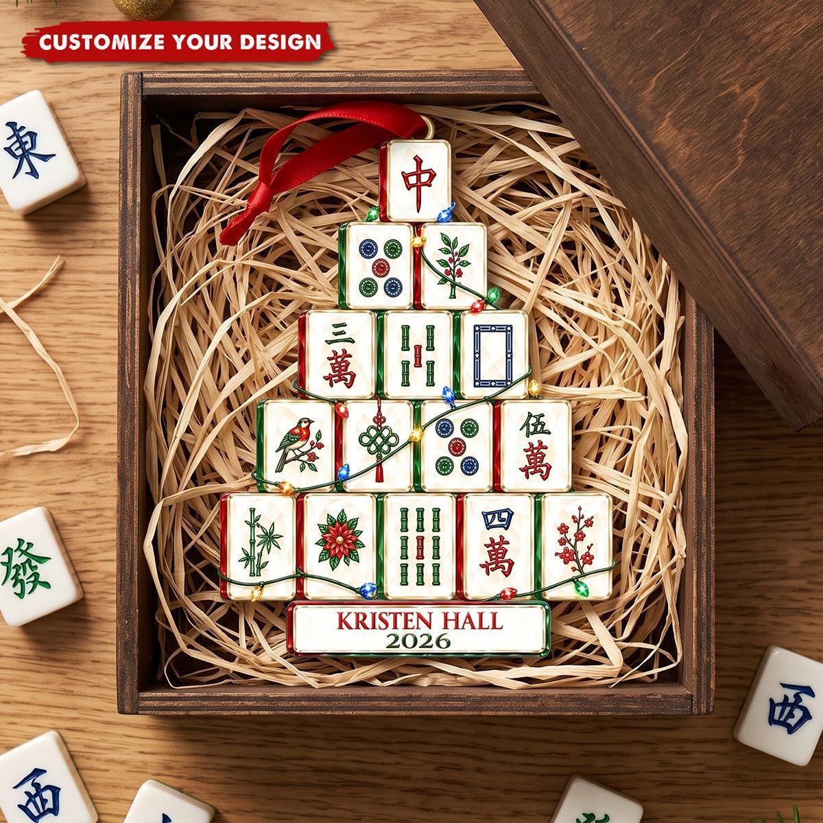 Personalized Mahjong Christmas Ornament - Mahjong Player Gift - MyPhotoSocksAu