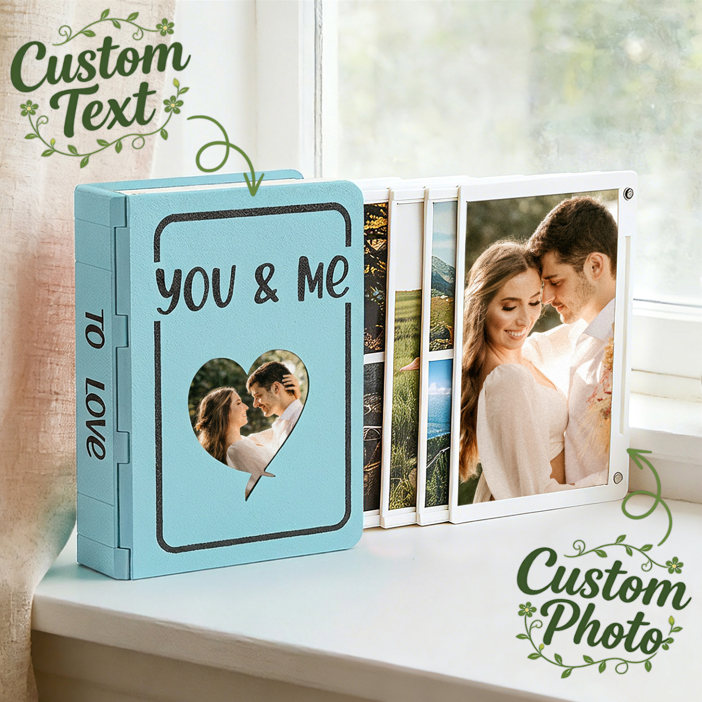 Personalized Photo Album With 3D Printing, Custom Covers And Spines, And Expandable Design. - MyPhotoSocksAu