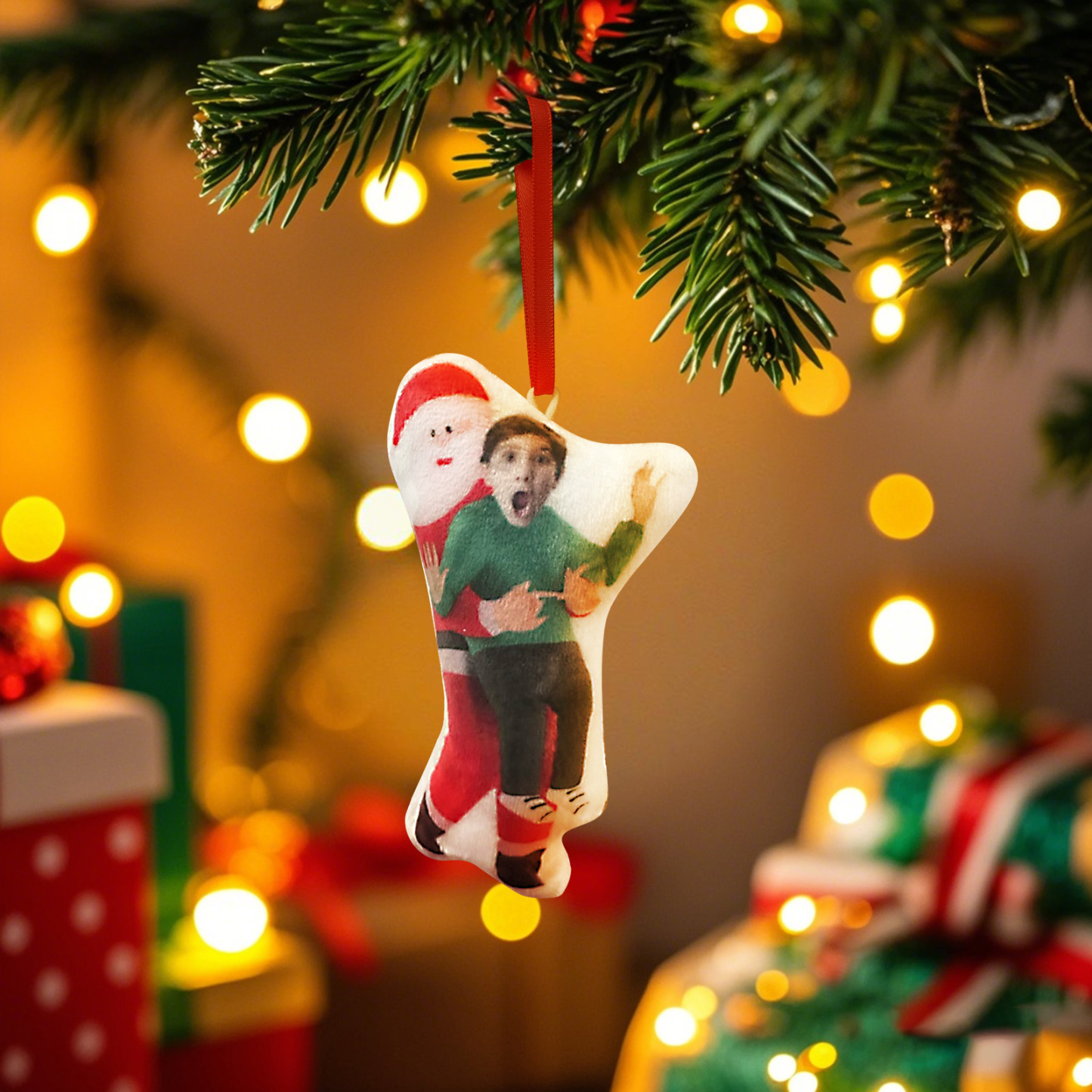 Personalized Photo Minime Christmas Tree Ornament Christmas Decorate Gift for Family for Pet Lover - MyPhotoSocksAu
