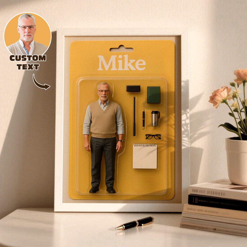 Custom Action Figure Portraits | Personalized Toy Box Art | Custom Photo Frame Decorations - MyPhotoSocksAu