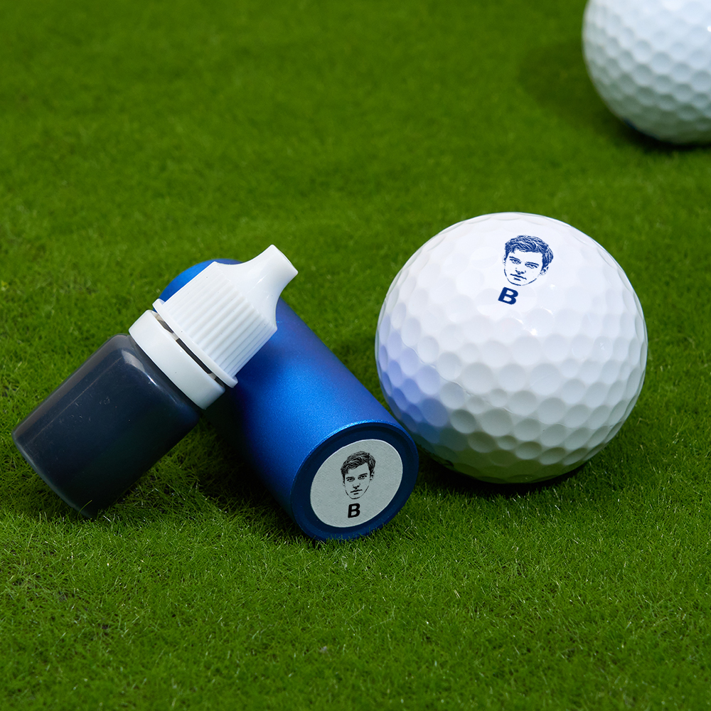 Father's Day Gift Personalized Photo Golf Ball Stamp with Metal Storage Box for Golf Player - MyPhotoSocksAu