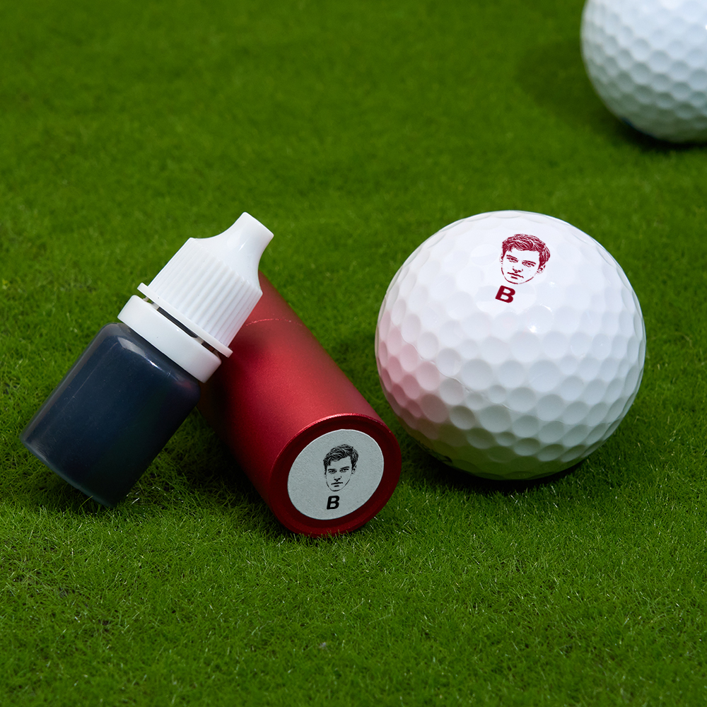 Father's Day Gift Personalized Photo Golf Ball Stamp with Metal Storage Box for Golf Player - MyPhotoSocksAu