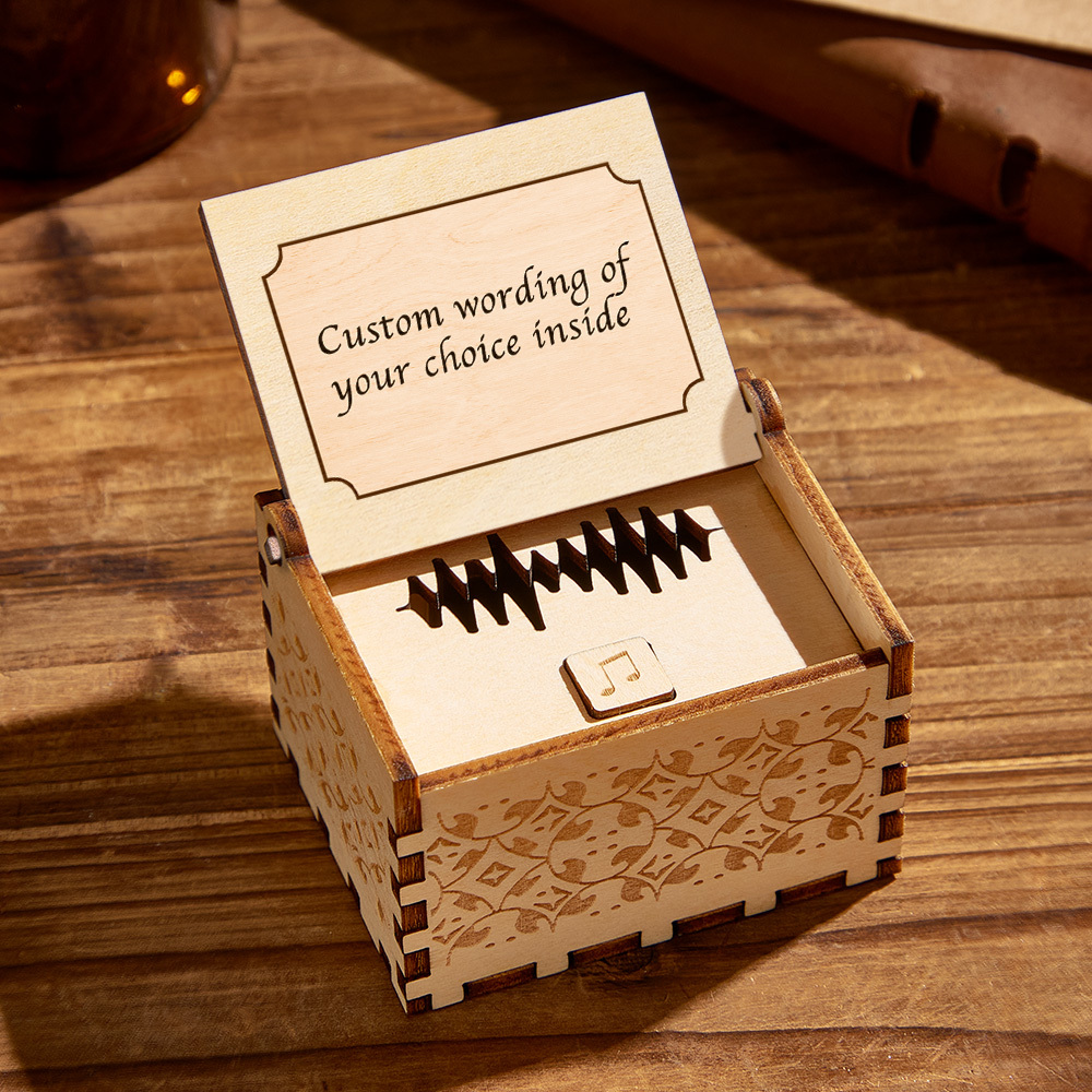 Personalized Digital Music Box Any song Tune or Voice Custom Photo Wooden Photo Music Box with Text Anniversary Gifts - MyPhotoSocksAu