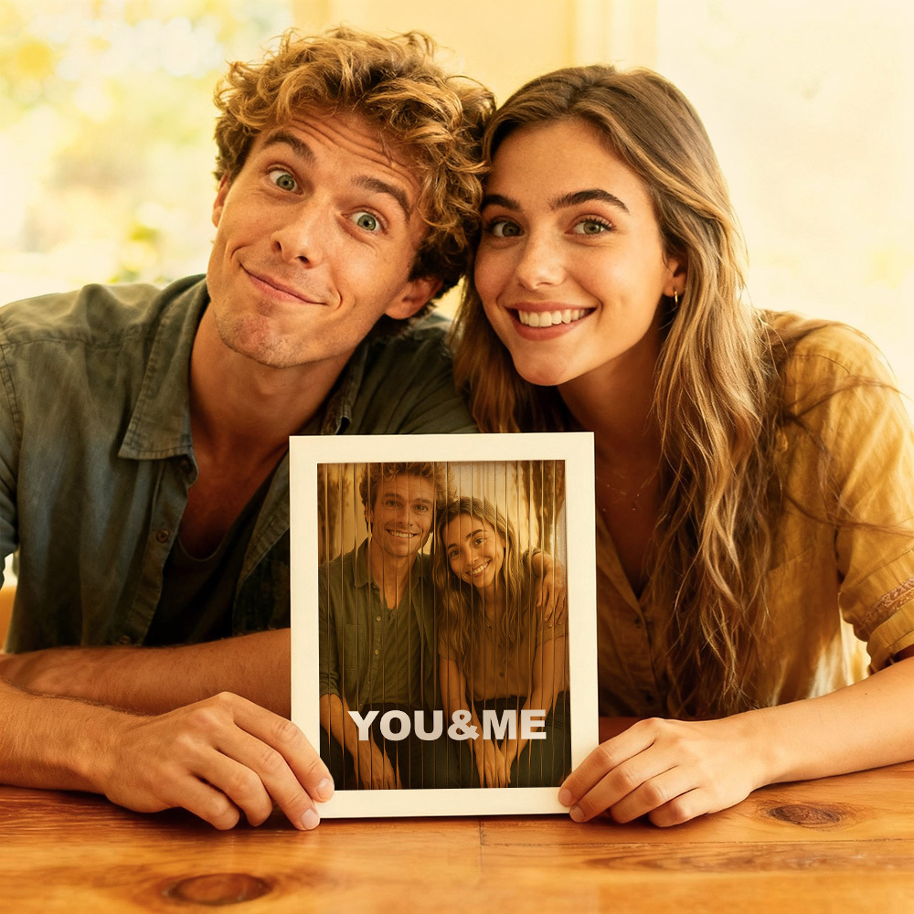 Personalized Glass Refraction Cartoon Portrait Wall Art Creative Custom Gift for Birthday or Christmas Ornament - MyPhotoSocksAu