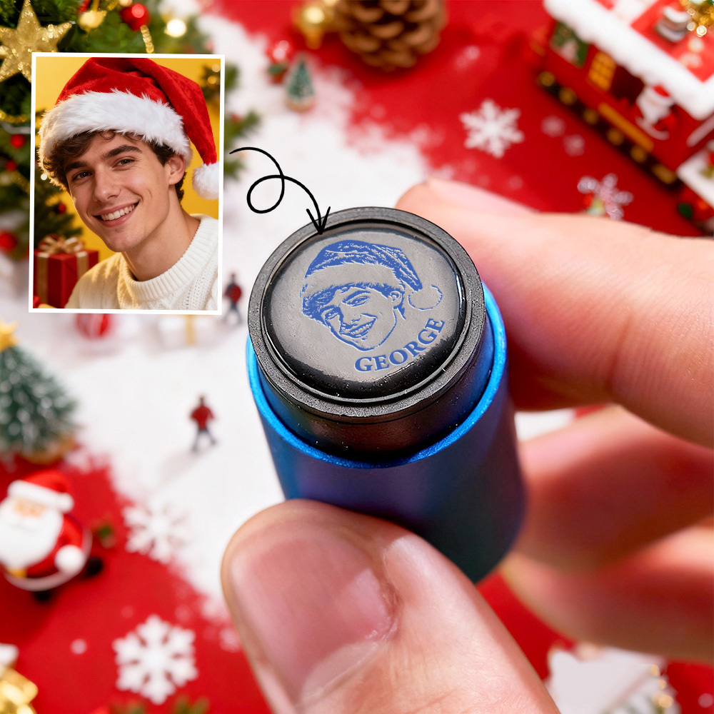 Christmas Gift Personalized Photo Golf Ball Stamp with Metal Storage Box for Golf Player - MyPhotoSocksAu