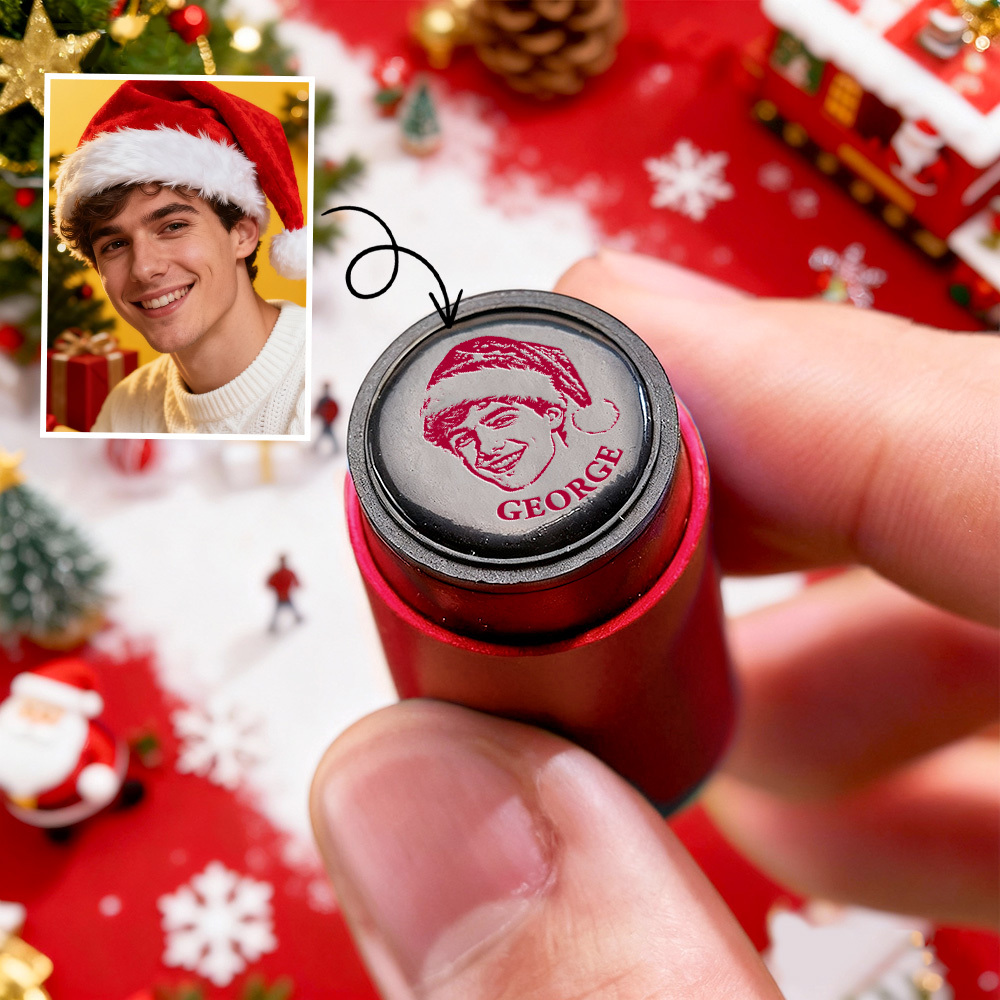 Christmas Gift Personalized Photo Golf Ball Stamp with Metal Storage Box for Golf Player - MyPhotoSocksAu