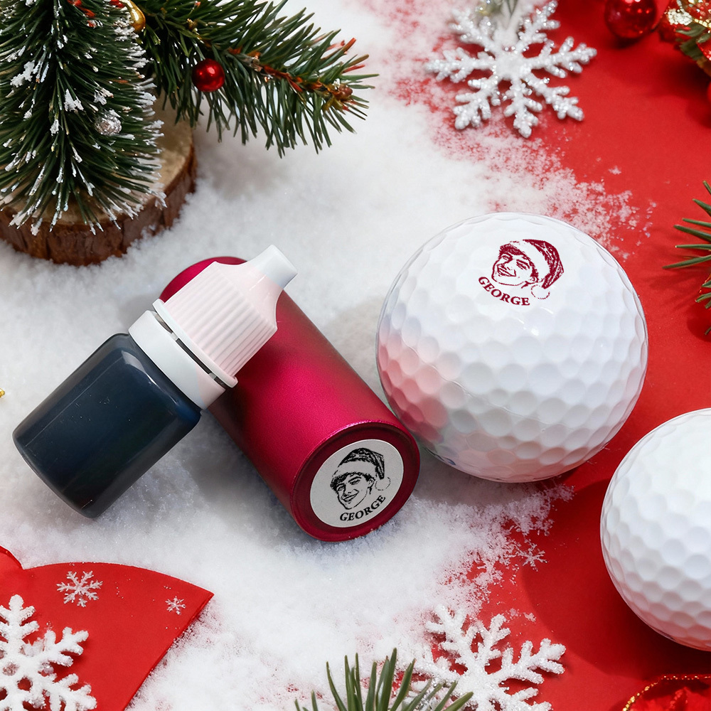 Christmas Gift Personalized Photo Golf Ball Stamp with Metal Storage Box for Golf Player - MyPhotoSocksAu