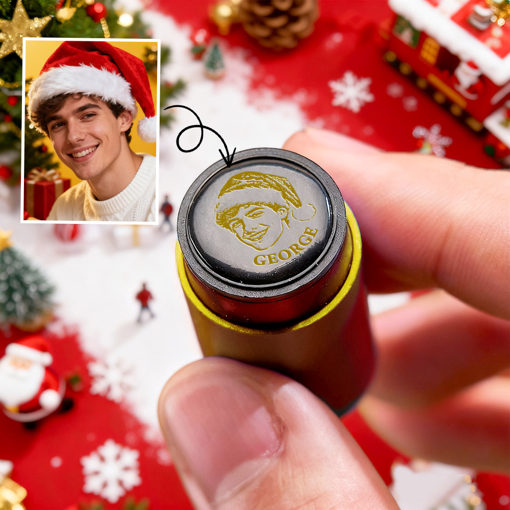 Christmas Gift Personalized Photo Golf Ball Stamp with Metal Storage Box for Golf Player - MyPhotoSocksAu