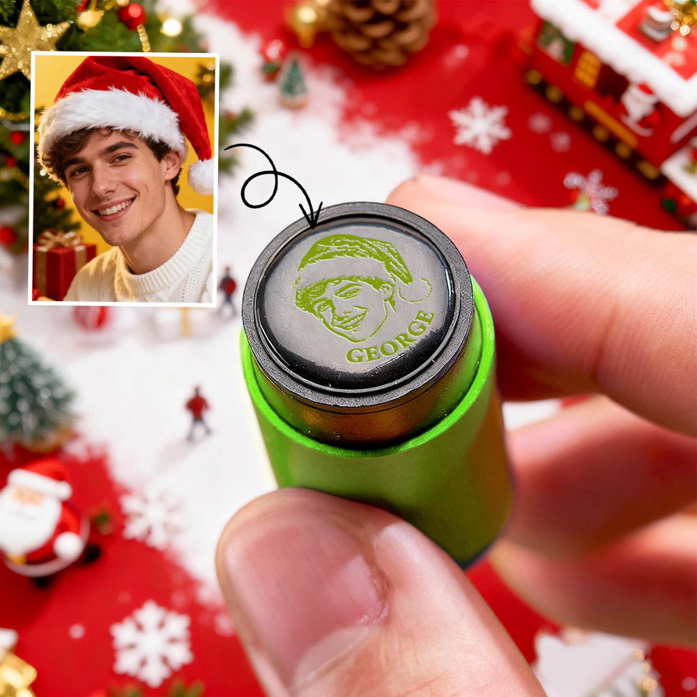 Christmas Gift Personalized Photo Golf Ball Stamp with Metal Storage Box for Golf Player - MyPhotoSocksAu