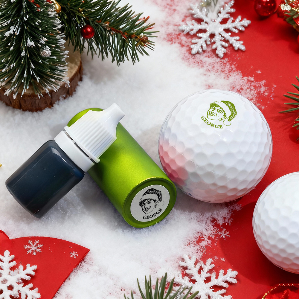 Christmas Gift Personalized Photo Golf Ball Stamp with Metal Storage Box for Golf Player - MyPhotoSocksAu