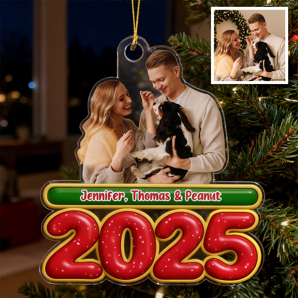 Personalized Acrylic Car Hanger - Christmas Gifts for Cute Moment - Custom Name Gift for Boyfriend & Girlfriend Family Lovers - MyPhotoSocksAu