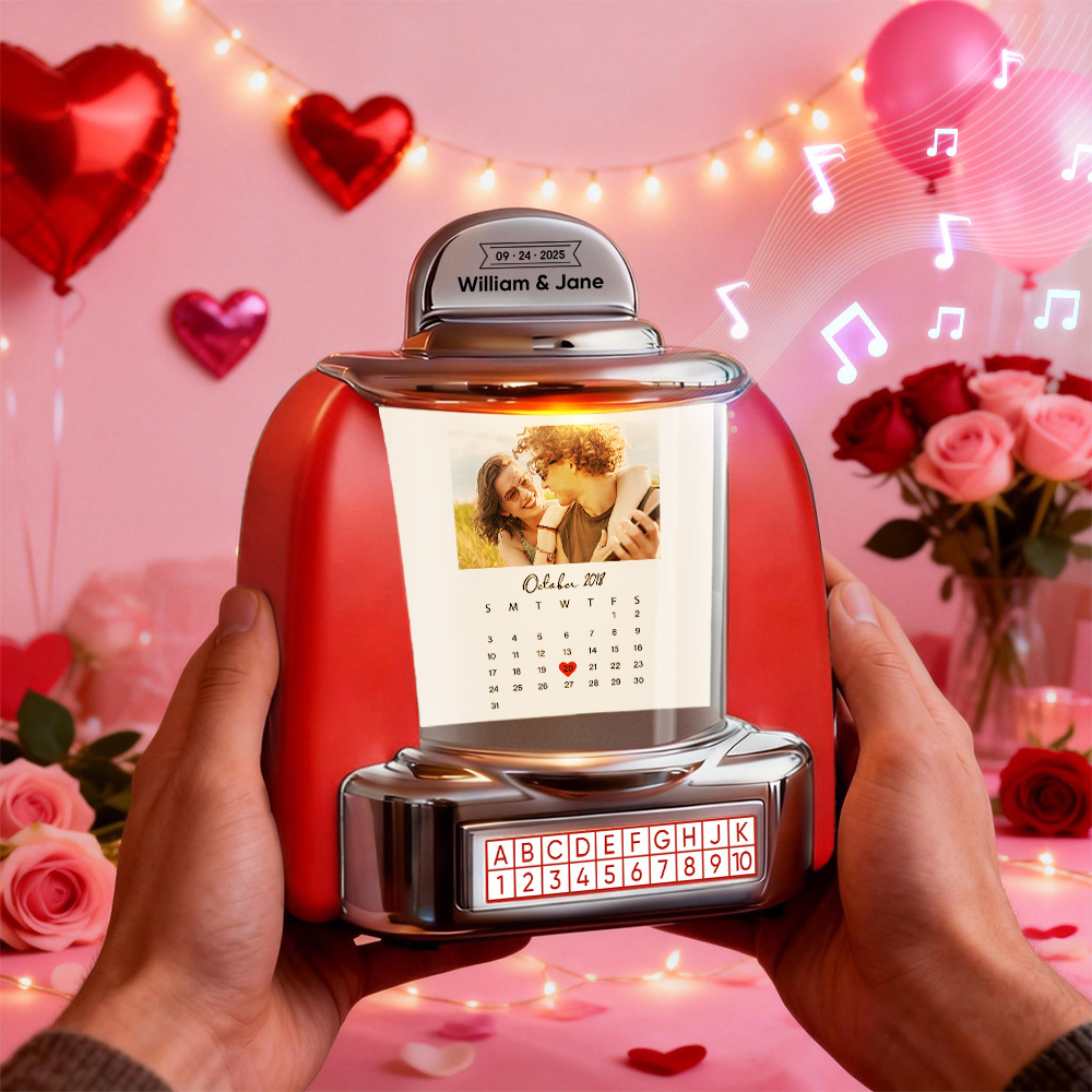Custom Mini Jukebox When It All Began Design – Personalized Mini Bluetooth Jukebox with Photo & Date for Couples - MyPhotoSocksAu