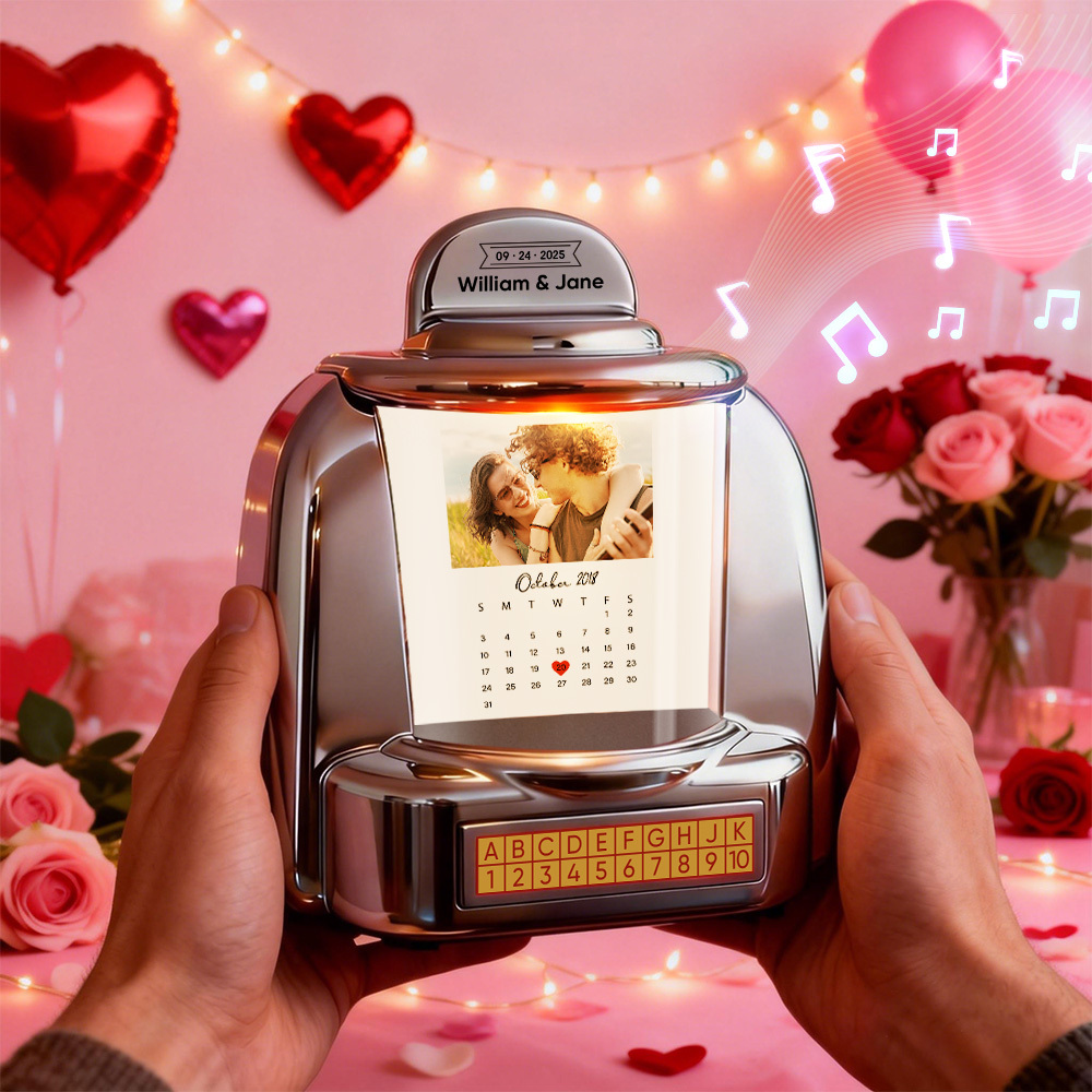 Custom Mini Jukebox When It All Began Design – Personalized Mini Bluetooth Jukebox with Photo & Date for Couples - MyPhotoSocksAu