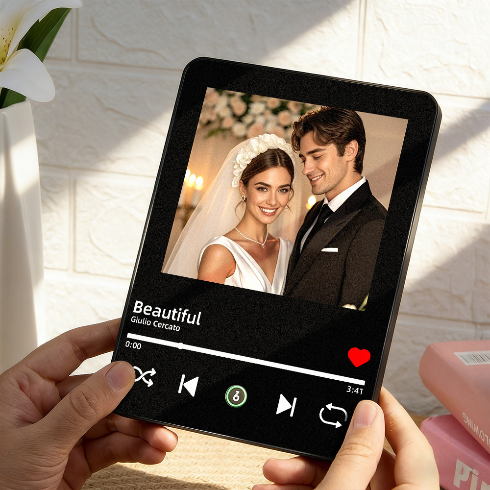 Personalized Music Photo Frame That Plays Songs Personalized Music Gifts Spotify Song Plaque With Picture Anniversary Gift For Lover - MyPhotoSocksAu
