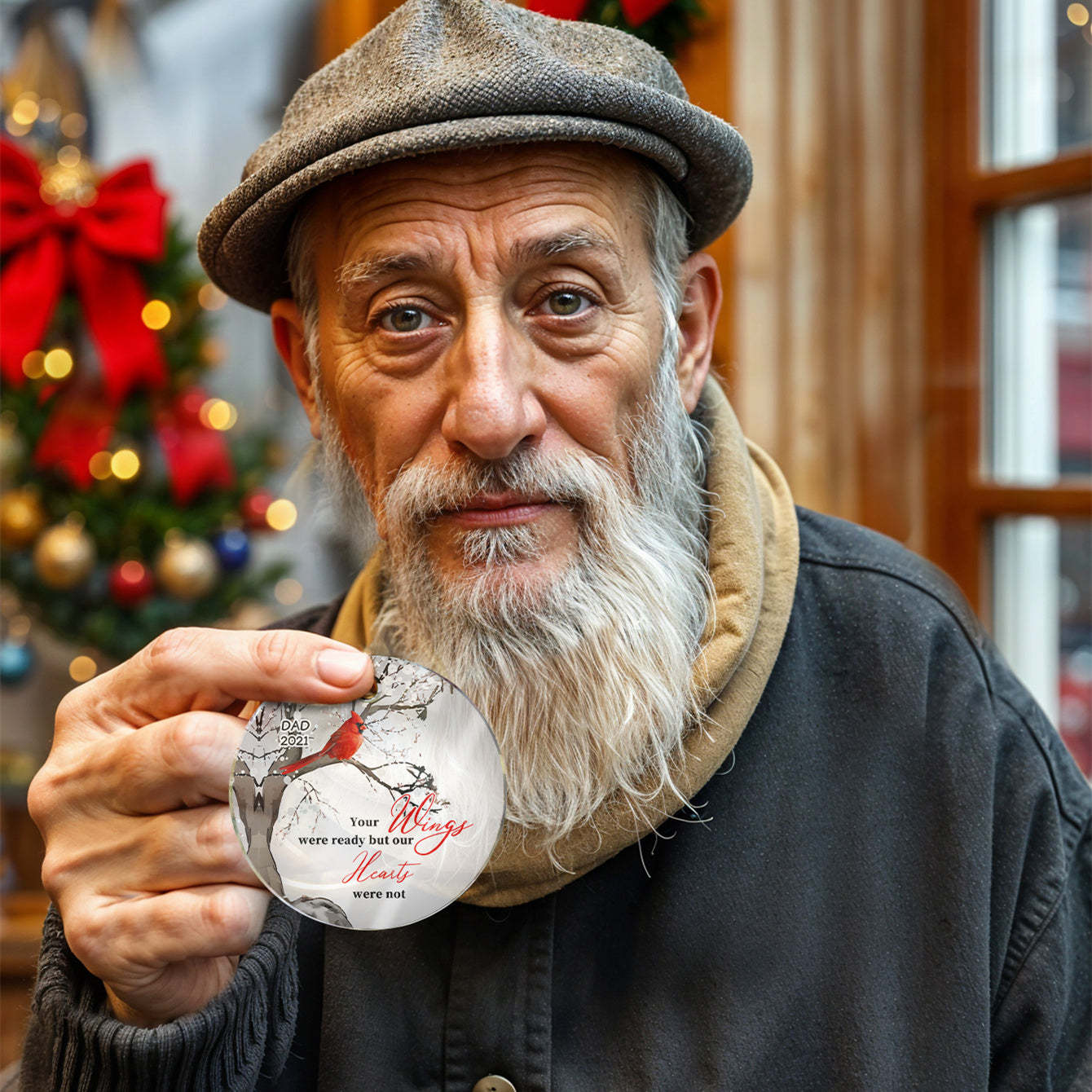 Personalized Memorial Ornament Cardinals Blossom Tree Christmas Ornament Gifts for Family - MyPhotoSocksAu