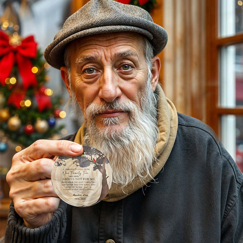 Personalized Memorial Christmas Ornaments Loss of Loved One Ornaments Remembrance Gifts - MyPhotoSocksAu