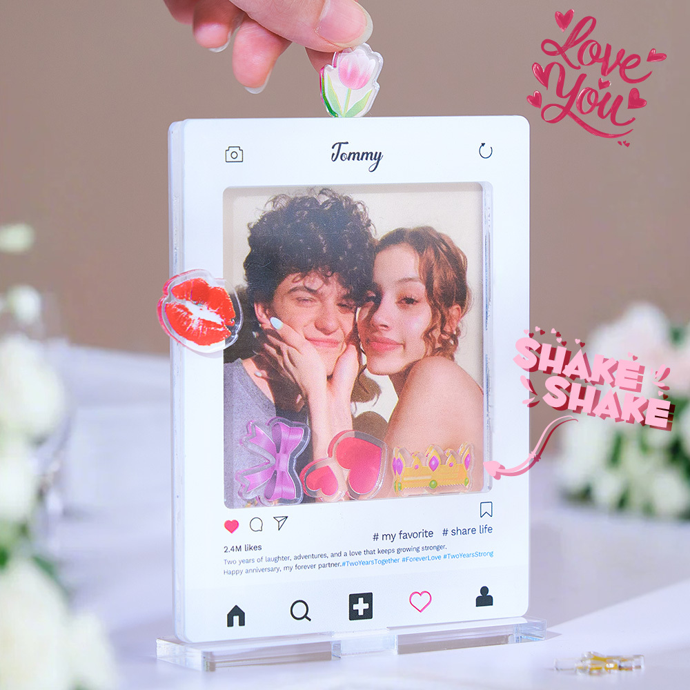 Acrylic Polaroid Photo Frame Swing Couple Photo DIY Decorations Stand Card Gift Photo Personal Photo Frame - MyPhotoSocksAu