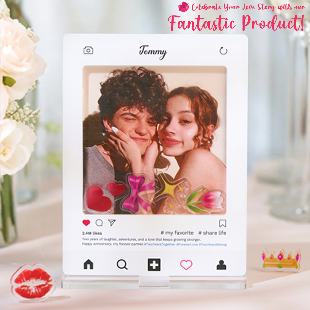 Acrylic Polaroid Photo Frame Swing Couple Photo DIY Decorations Stand Card Gift Photo Personal Photo Frame - MyPhotoSocksAu