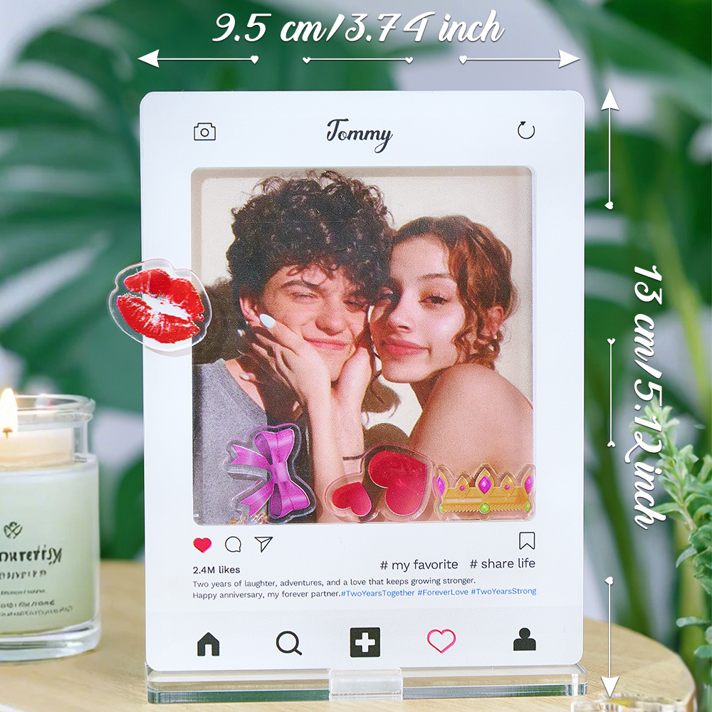 Acrylic Polaroid Photo Frame Swing Couple Photo DIY Decorations Stand Card Gift Photo Personal Photo Frame - MyPhotoSocksAu