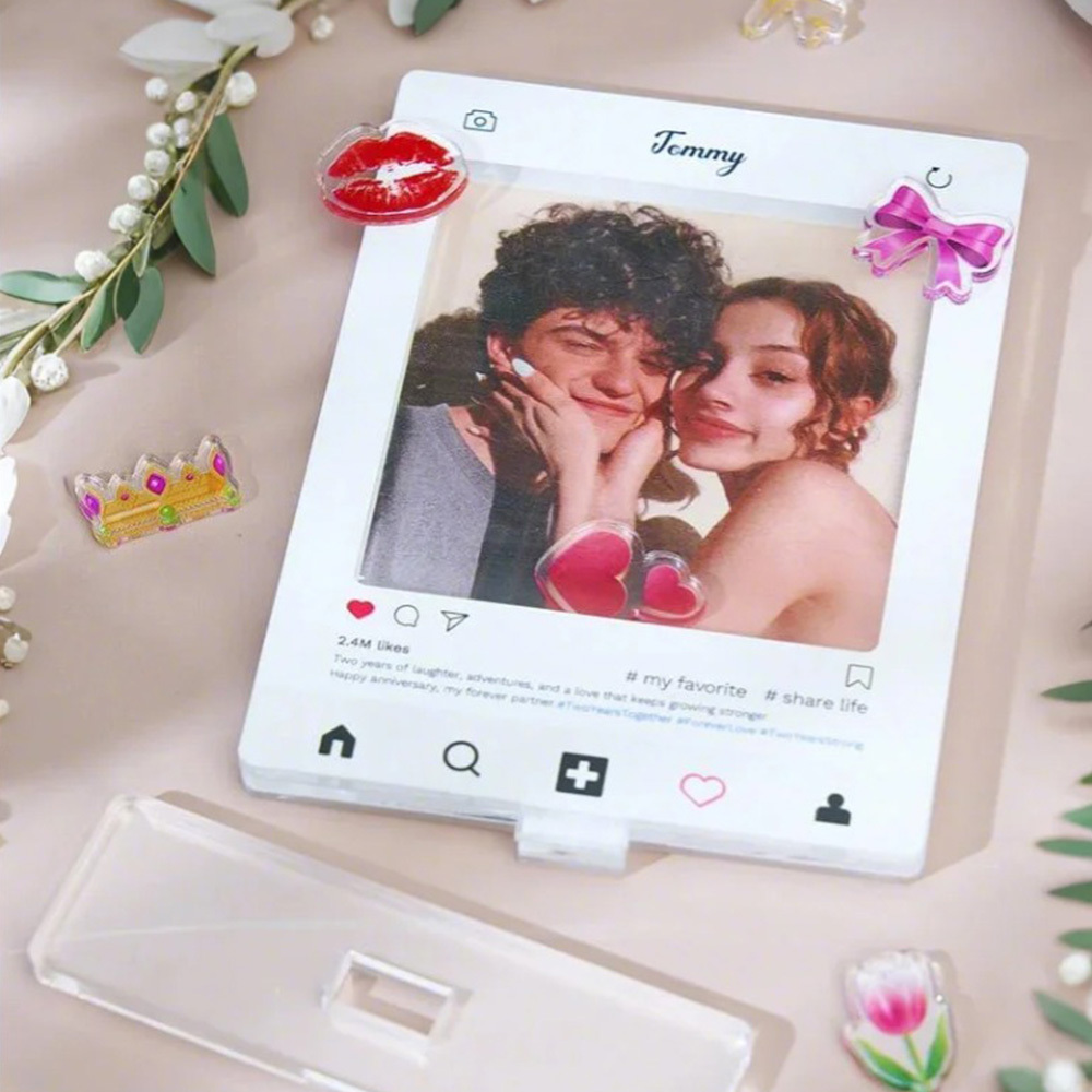 Acrylic Polaroid Photo Frame Swing Couple Photo DIY Decorations Stand Card Gift Photo Personal Photo Frame - MyPhotoSocksAu