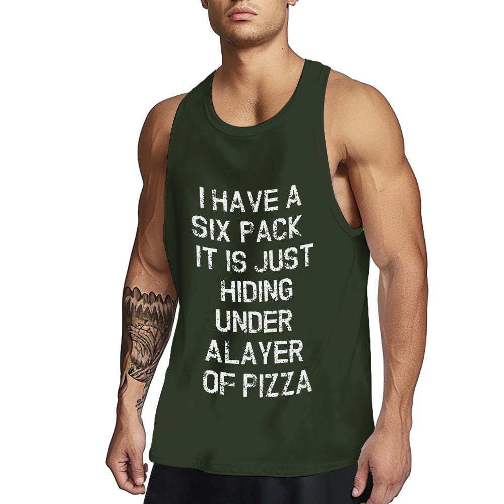 Custom Text Tank Top Mens Funny Gym Workout Tee - My Photo Socks AU