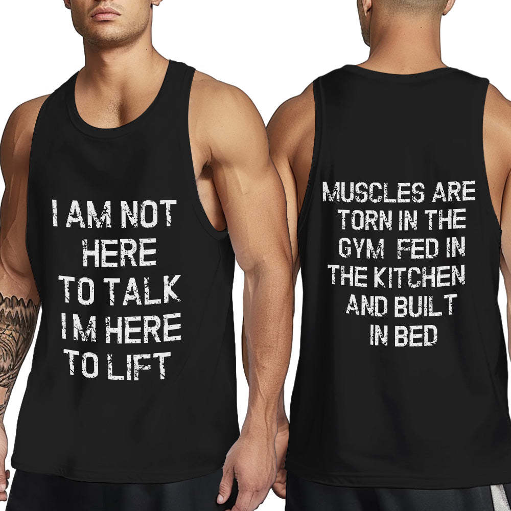 Custom Text Tank Top Mens Funny Gym Workout Tee - My Photo Socks AU