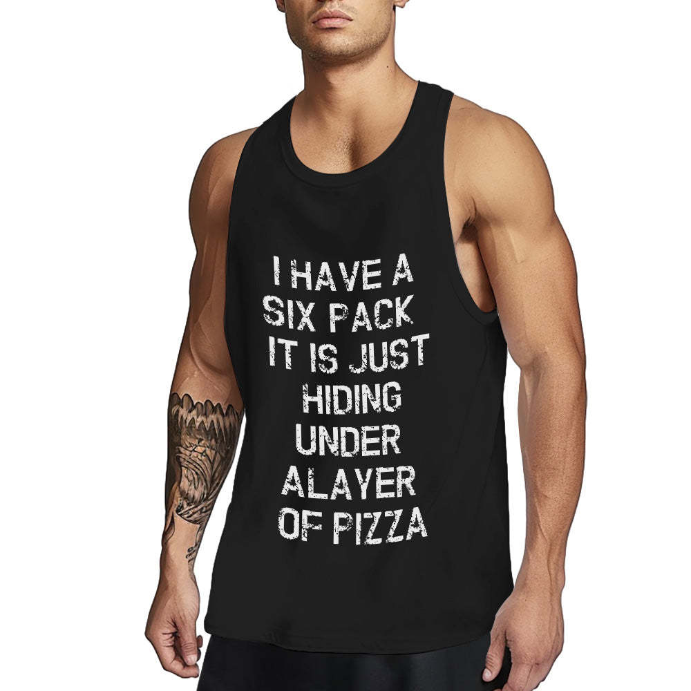 Custom Text Tank Top Mens Funny Gym Workout Tee - My Photo Socks AU