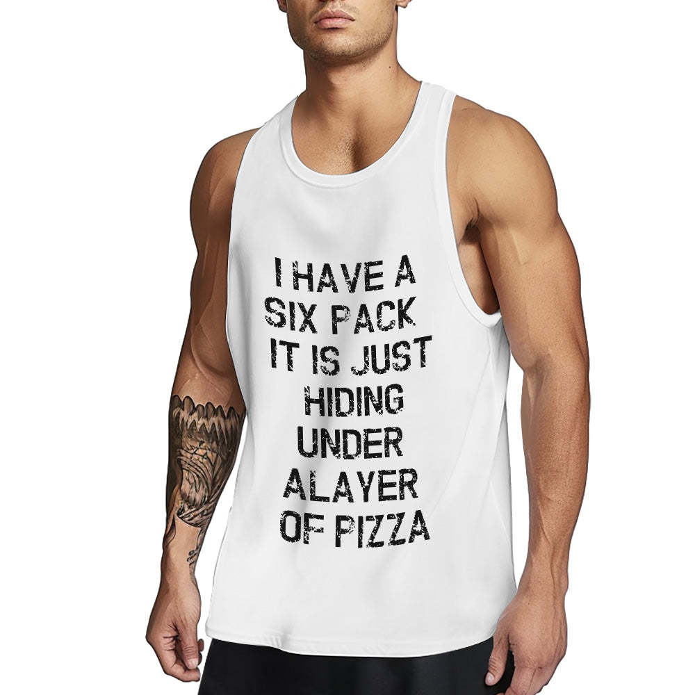 Custom Text Tank Top Mens Funny Gym Workout Tee - My Photo Socks AU