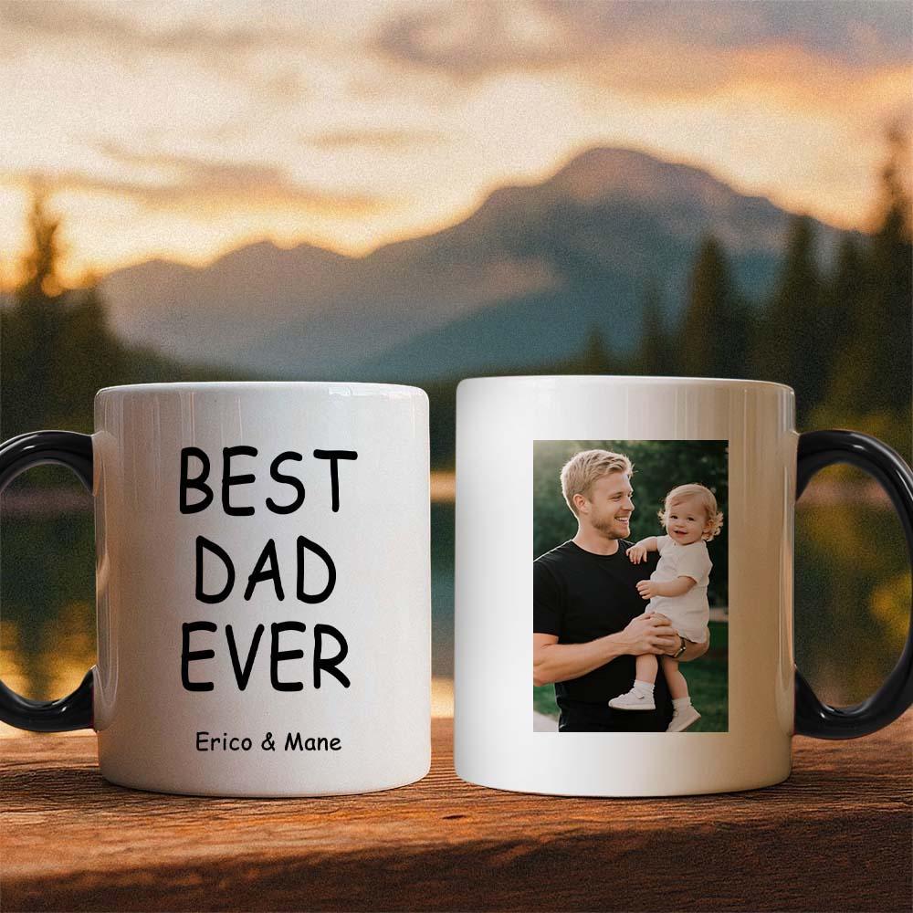 Personalized Father’s Day Mug with Photo Custom Coffee Cup for Dad Best Dad Gift - MyPhotoSocksAu