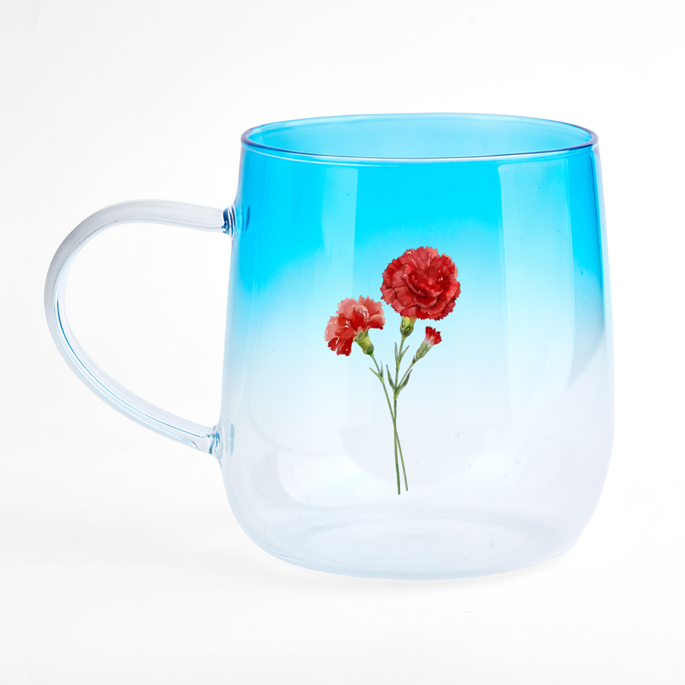You Are The Most Beautiful Flower Personalized Custom Pink Gradient Glass Mug - MyPhotoSocksAu