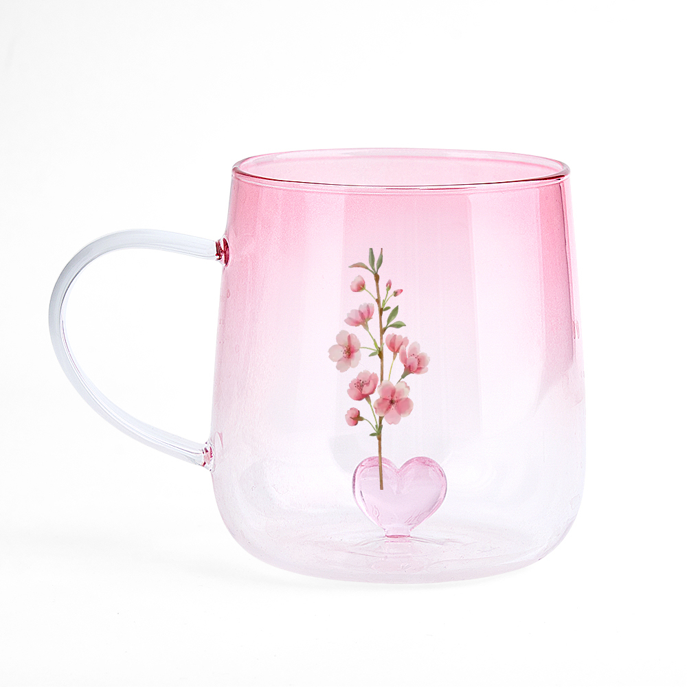 You Are The Most Beautiful Flower Personalized Custom Pink Gradient Glass Mug - MyPhotoSocksAu