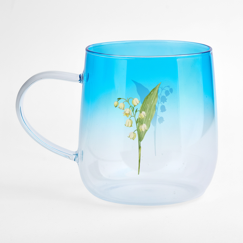 You Are The Most Beautiful Flower Personalized Custom Pink Gradient Glass Mug - MyPhotoSocksAu