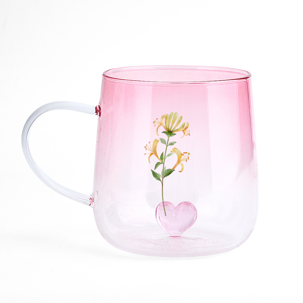 You Are The Most Beautiful Flower Personalized Custom Pink Gradient Glass Mug - MyPhotoSocksAu