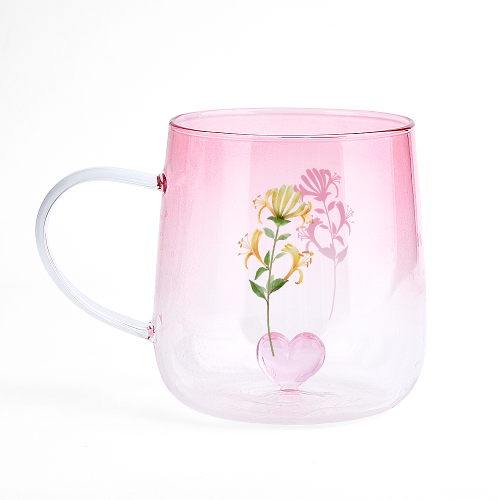 You Are The Most Beautiful Flower Personalized Custom Pink Gradient Glass Mug - MyPhotoSocksAu