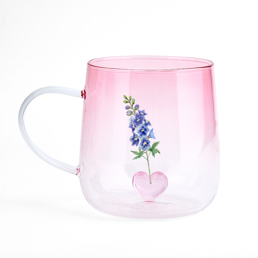 You Are The Most Beautiful Flower Personalized Custom Pink Gradient Glass Mug - MyPhotoSocksAu