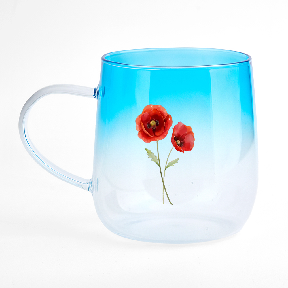 You Are The Most Beautiful Flower Personalized Custom Pink Gradient Glass Mug - MyPhotoSocksAu
