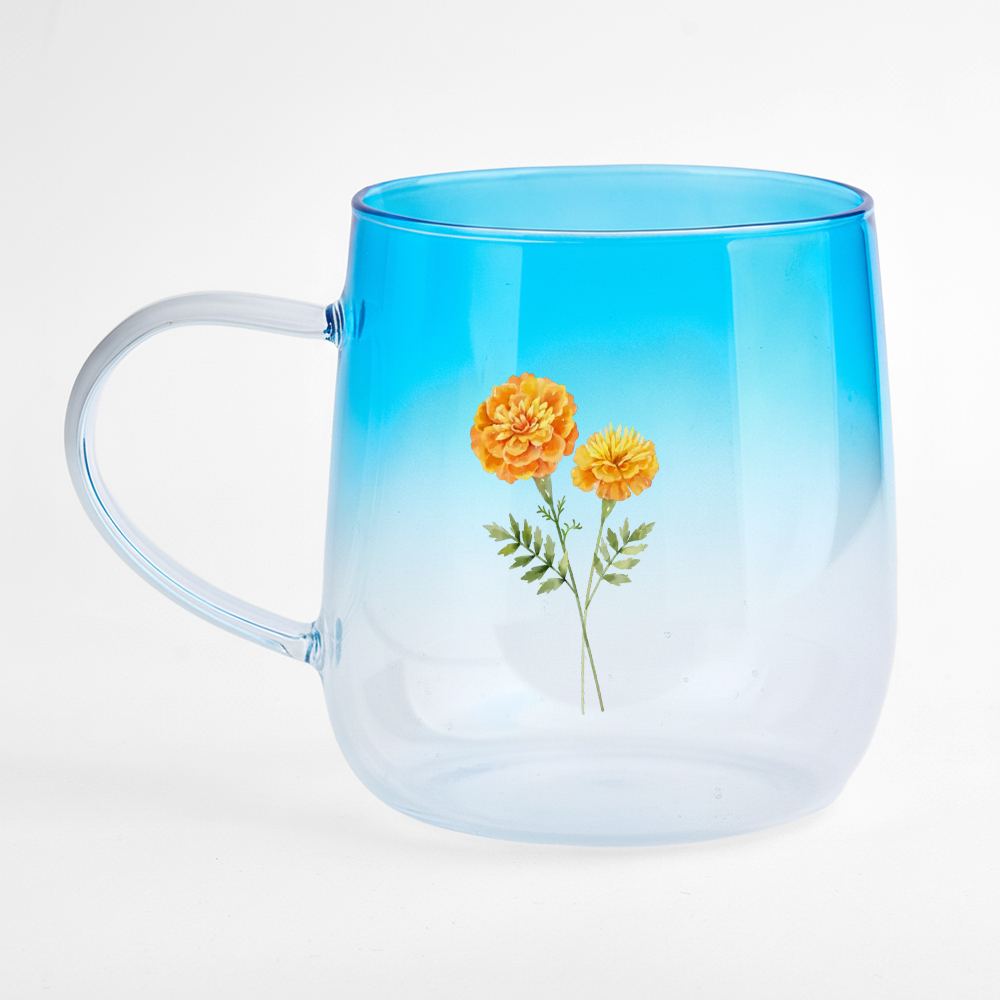 You Are The Most Beautiful Flower Personalized Custom Pink Gradient Glass Mug - MyPhotoSocksAu