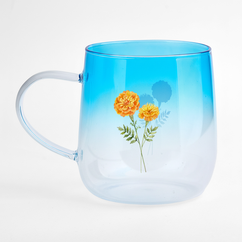 You Are The Most Beautiful Flower Personalized Custom Pink Gradient Glass Mug - MyPhotoSocksAu