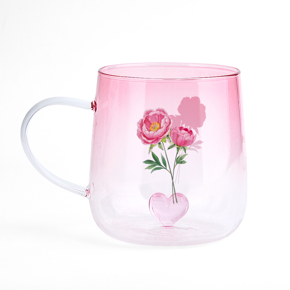 You Are The Most Beautiful Flower Personalized Custom Pink Gradient Glass Mug - MyPhotoSocksAu