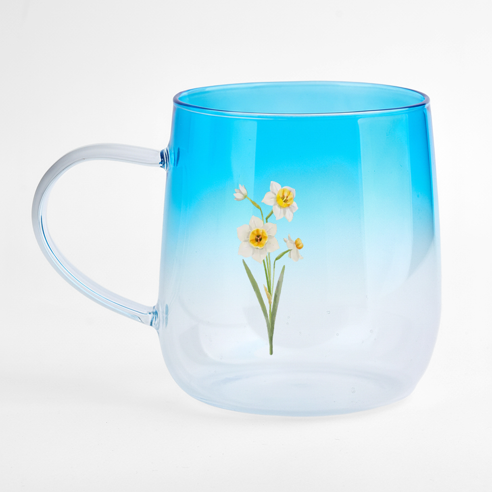 You Are The Most Beautiful Flower Personalized Custom Pink Gradient Glass Mug - MyPhotoSocksAu