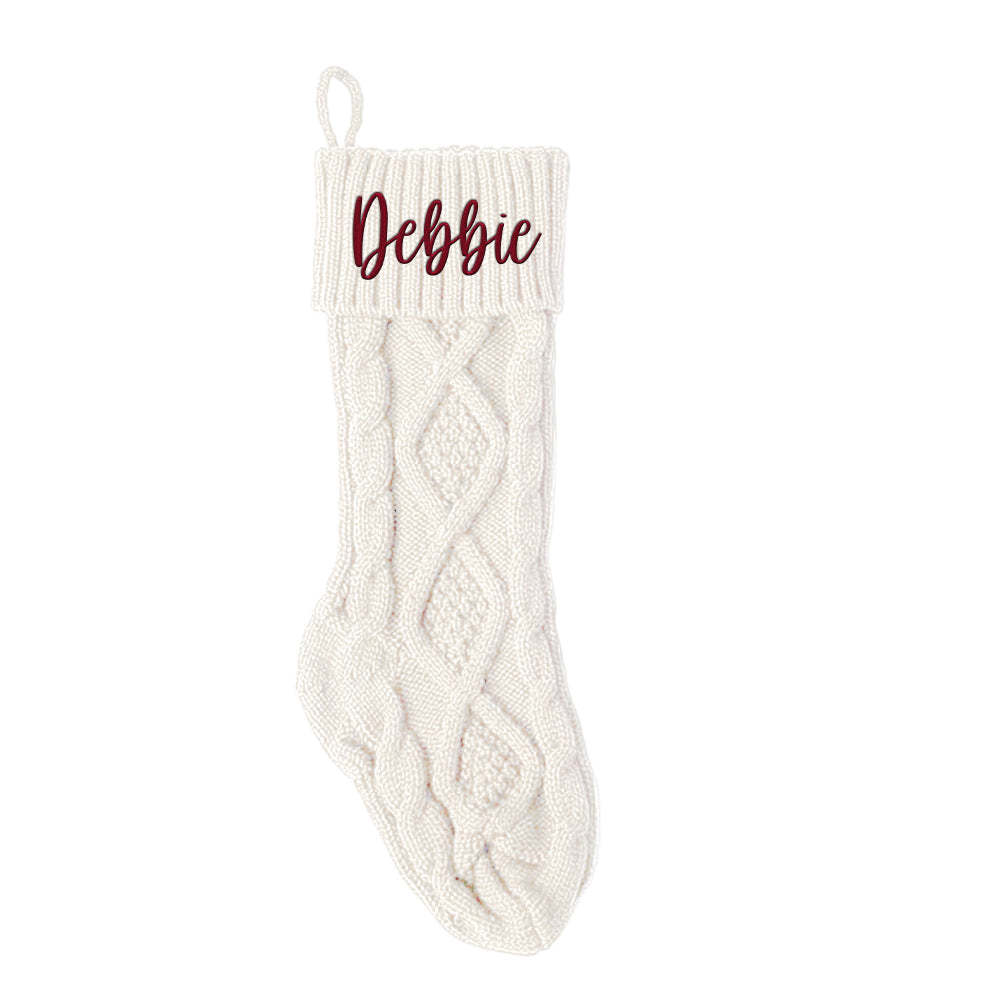 Personalized Christmas Stocking with Name Knitted Xmas Stockings Decoration - My Photo Socks AU