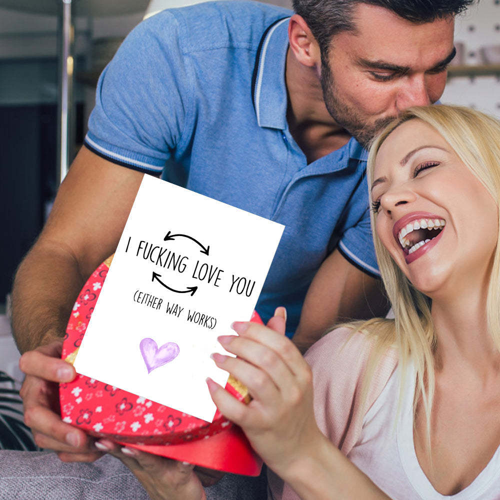 I Fucking Love You Funny Valentine's Day Greeting Card - My Photo Socks AU