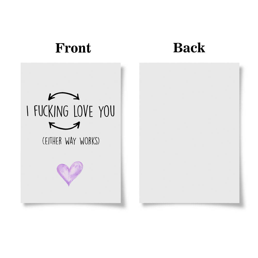I Fucking Love You Funny Valentine's Day Greeting Card - My Photo Socks AU