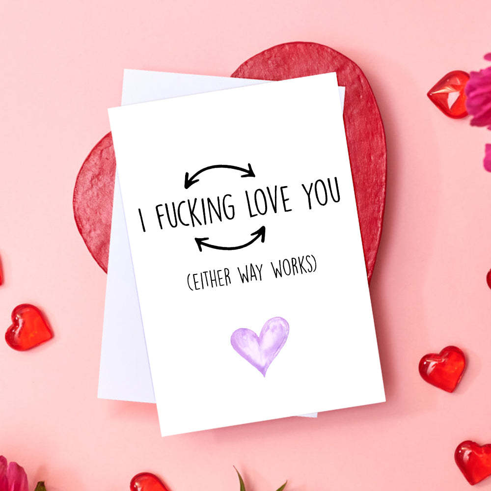 I Fucking Love You Funny Valentine's Day Greeting Card - My Photo Socks AU
