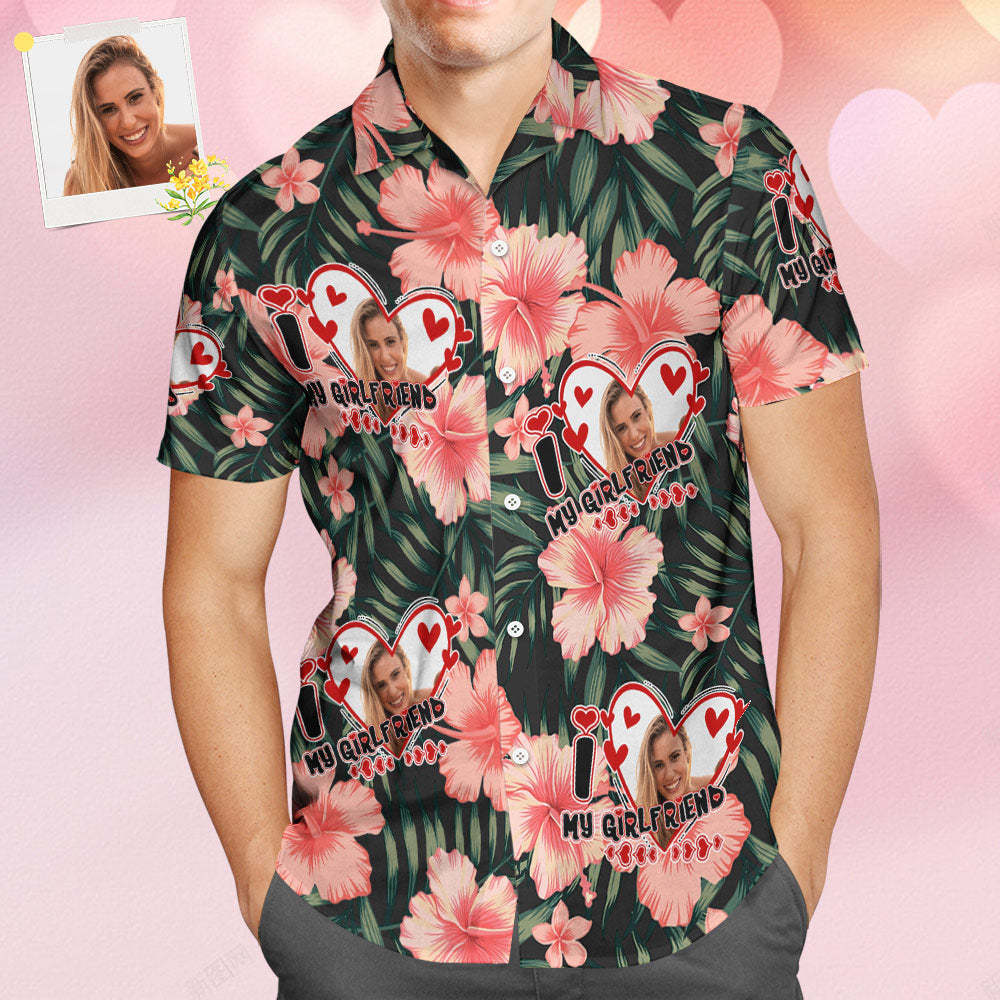 Custom Face Hawaiian Shirt All Over Print Funky Personalized Shirt For Boyfriend - My Photo Socks AU