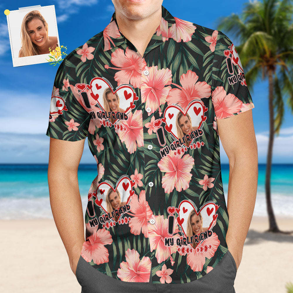 Custom Face Hawaiian Shirt All Over Print Funky Personalized Shirt For Boyfriend - My Photo Socks AU