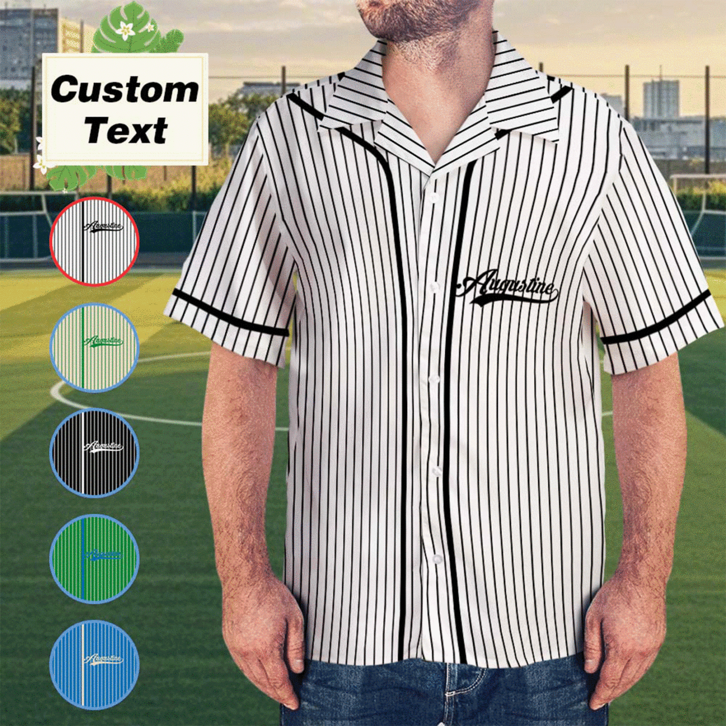 Custom Name Hawaiian Shirt For Sport Lover Baseball Jersey Shirt